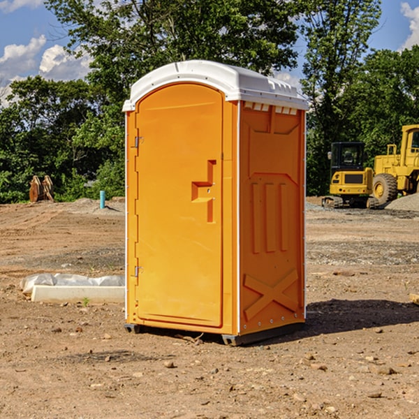 how often are the portable restrooms cleaned and serviced during a rental period in Thebes IL